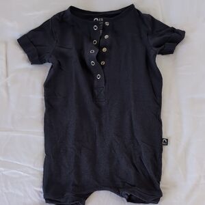 Rags Navy Essentials Short Sleeve Onesie Romper 18-24 Mo